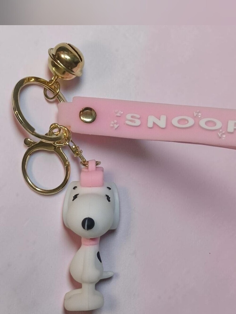 Peanuts - Snoopy's Sister Keychain, Pink Strap, Gold colored Lobster Clasp,
